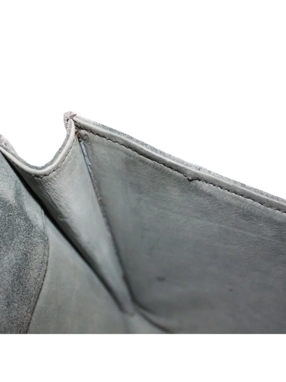 Hermes Pochette Rio Suede Gray Clutch Gold